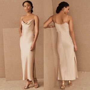 SACHIN & BABI BHLDN ‘Cali’ Satin Cowl Neck Midi Slip Dress in Size 2